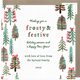 'Whimsy Pines' Christmas Greetings Card