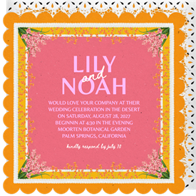 'Bright Botanicals' Wedding Invitation