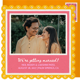 'Bright Botanicals' Wedding Save the Date