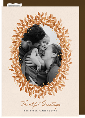 'Fall Foliage Frame' Thanksgiving Card