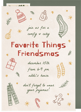 'Festive Friendsmas' Holiday Party Invitation