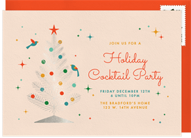 'Aluminum Tree' Holiday Party Invitation