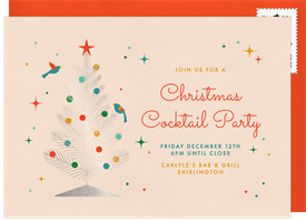 'Aluminum Tree' Christmas Party Invitation