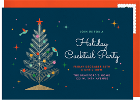 'Aluminum Tree' Holiday Party Invitation