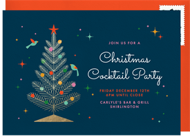 'Aluminum Tree' Christmas Party Invitation
