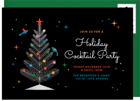 'Aluminum Tree' Holiday Party Invitation