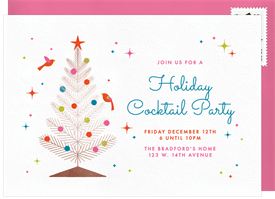 'Aluminum Tree' Holiday Party Invitation