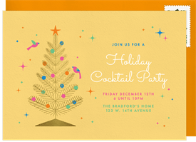 'Aluminum Tree' Holiday Party Invitation
