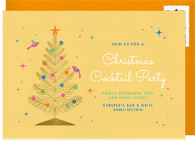 'Aluminum Tree' Christmas Party Invitation