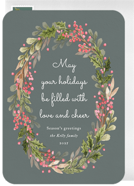 'Earthy Wreath' Holiday Greetings Card