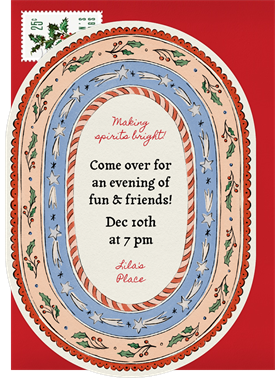 'Festive Holiday Frame' Holiday Party Invitation