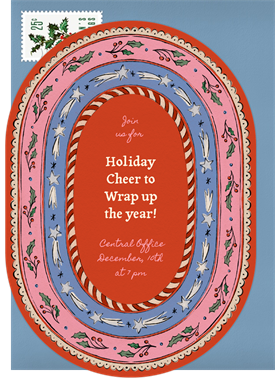 'Festive Holiday Frame' Business Holiday Party Invitation