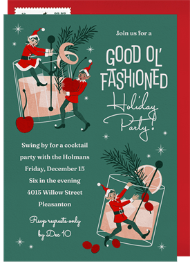'Ol' Fashioned Fun' Holiday Party Invitation