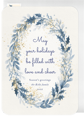 'Earthy Wreath' Holiday Greetings Card