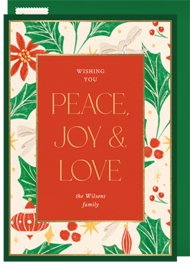 'Yuletide Botanicals' Holiday Greetings Card