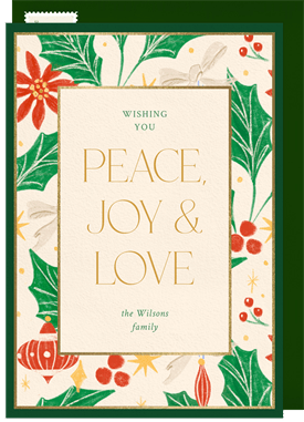 'Yuletide Botanicals' Holiday Greetings Card