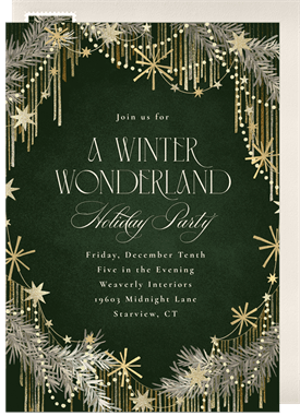 'Twinkling Tinsel' Business Holiday Party Invitation
