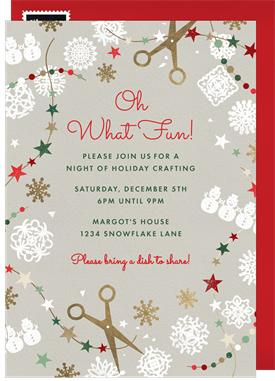 'Holiday Crafts' Holiday Party Invitation