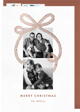 'Foil Bow' Christmas Greetings Card