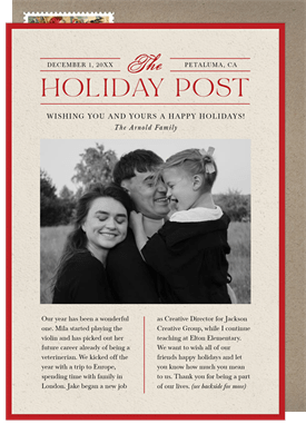 'Holiday Post' Holiday Greetings Card