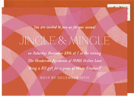 'Jubilant Streamers' Holiday Party Invitation