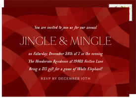'Jubilant Streamers' Holiday Party Invitation