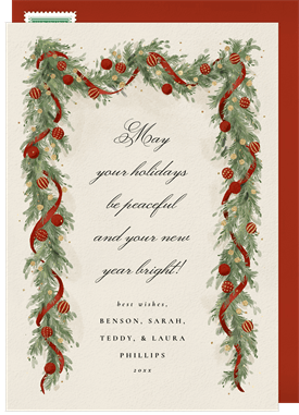 'Winter Garland' Holiday Greetings Card
