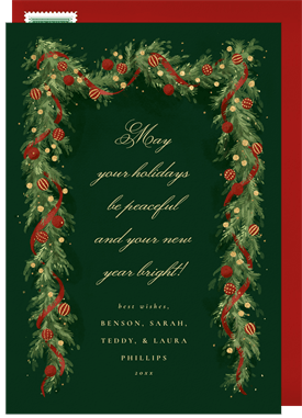 'Winter Garland' Holiday Greetings Card