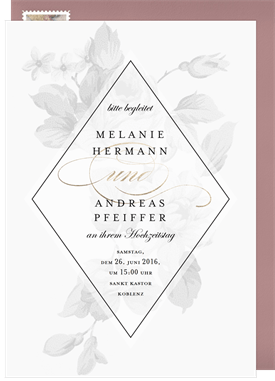 'Vintage Botanical' Wedding Invitation