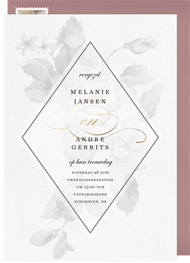 'Vintage Botanical' Wedding Invitation
