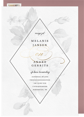 'Vintage Botanical' Wedding Invitation