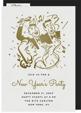 'Ritzy Celebration' New Year's Party Invitation