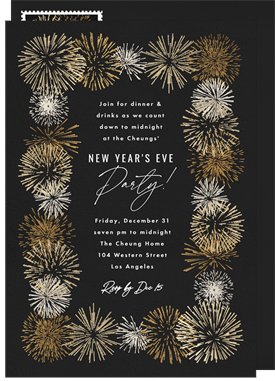 'Shimmering Fireworks' New Year's Greeting Card