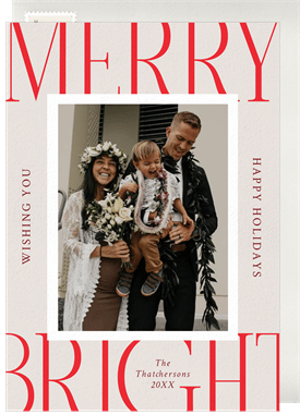 'Oversized Message' Holiday Greetings Card