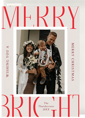 'Oversized Message' Christmas Greetings Card