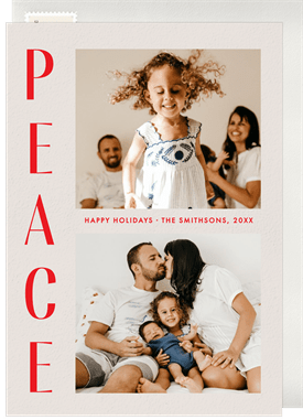 'Duo Peace' Holiday Greetings Card