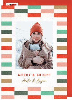 'Festive Checkerboard' Holiday Greetings Card