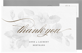 'Vintage Botanical' Wedding Thank You Note