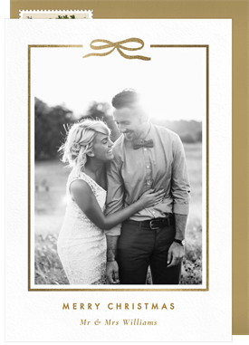 'Bow Frame' Christmas Greetings Card