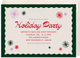 'Retro Glam' Holiday Party Invitation