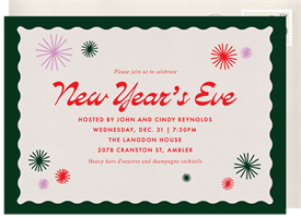 'Retro Glam' New Year's Party Invitation
