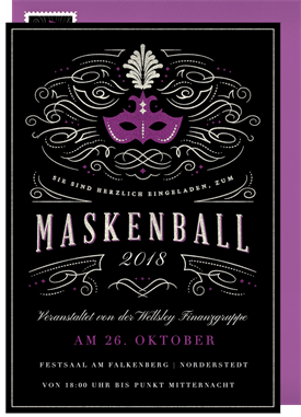 'Masquerade Ball' Business Invitation