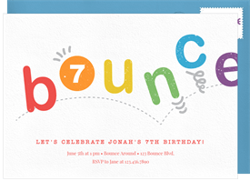 'Double Bounce' Kids Birthday Invitation