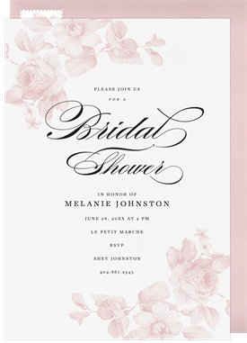 'Roseraie' Bridal Shower Invitation