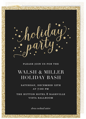 'Holiday Sparkle' Business Holiday Party Invitation
