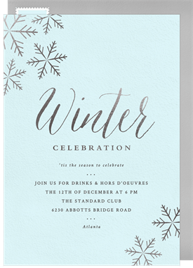 'Foil Flurry' Holiday Party Invitation