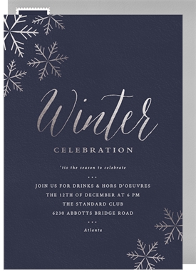 'Foil Flurry' Holiday Party Invitation