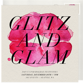 'Glitz and Glam' Christmas Party Invitation