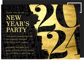 'New Years Grid' New Year's Party Invitation