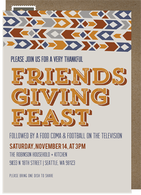 'Friendsgiving Feast' Thanksgiving Invitation